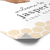 Honey Bear First Bee Day Poster (Ecke)