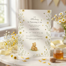 Honey Bear Floral Baby Geburtstag