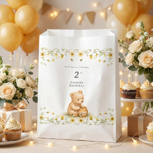 Honey Bear Floral Baby Geburtstag Geschenktütchen