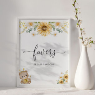 Honey Bear Lieblings Baby Dusche Poster