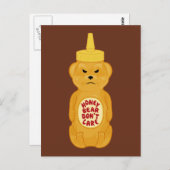 Honey Bear Postkarte (Vorne/Hinten)