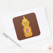 Honey Bear Quadratischer Aufkleber (Umschlag)