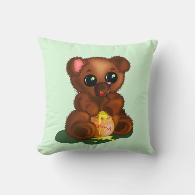 Honey Bear Throw Kissen - Custom Colors (Vorderseite)