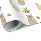 Honey Bears Geschenkpapier (Rolleneckpunkt)