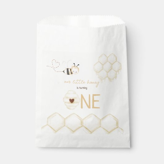 Honey Bee 1. Geburtstag Geschenktütchen (Vorderseite)