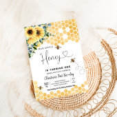 Honey Bee 1st Bee Party Geburtstag Einladung
