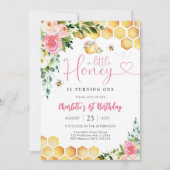 Honey Bee 1st Birthday Invitation Einladung (Vorderseite)