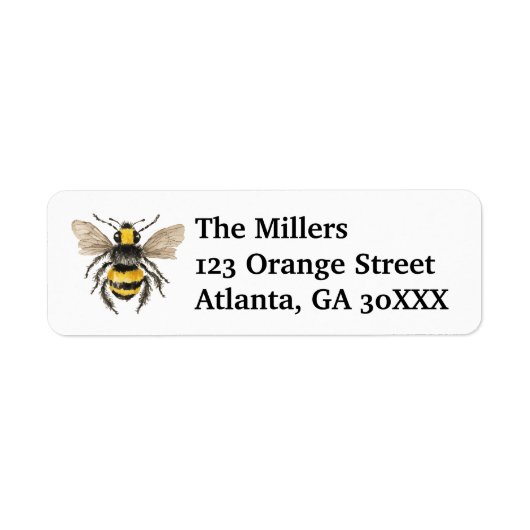 Honey Bee Address Labels (Vorne)