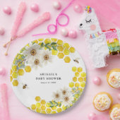 Honey Bee and Daisies Personalisiert Pappteller (Party)