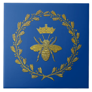 Honey Bee and Wreath Keramik Tile Fliese