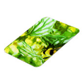 Honey Bee Ansammlung Pollen Abstrakt Impressionism Magnet (Linke Seite)