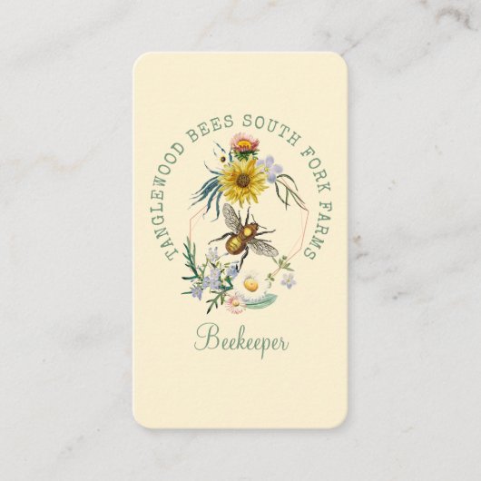 Honey Bee Apiary Beekeeper Business Card Visitenkarte (Vorderseite)