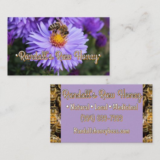 Honey Bee Apiary Business Card Visitenkarte (Vorne/Hinten)
