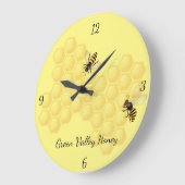 Honey Bee Apiary Business Custom Große Wanduhr (Winkel)