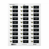 Honey Bee Apiary Hive Rücksendeadresse (Vorne)