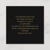 Honey Bee Apiary Honey Products Quadratische Visitenkarte (Rückseite)