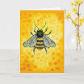 Honey Bee Apiculture Card Karte (Gelbe Blume)
