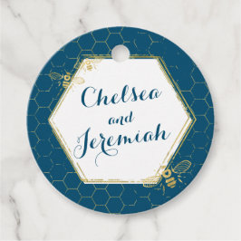 Honey Bee Aquamarin Gold Individuelle Name Wedding Geschenkanhänger