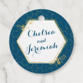 Honey Bee Aquamarin Gold Individuelle Name Wedding Geschenkanhänger (Vorderseite)