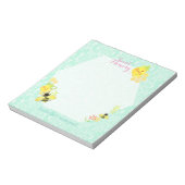 Honey Bee Aquamarin Notizblock (Rotiert)