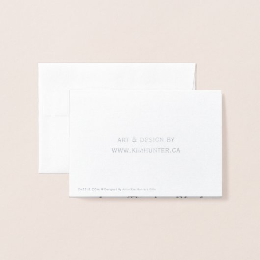 Honey Bee Art Card Wildblume Custom Grußkarte Folienkarte (Rückseite mit Umschlag)