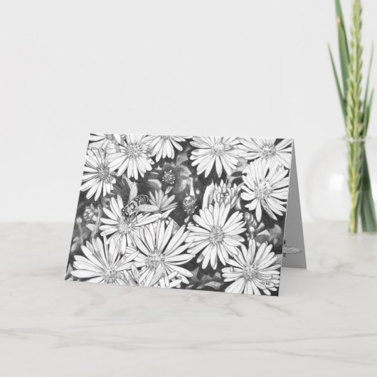 Honey Bee Art Card Wildblume Custom Grußkarte Karte (Vorderseite)