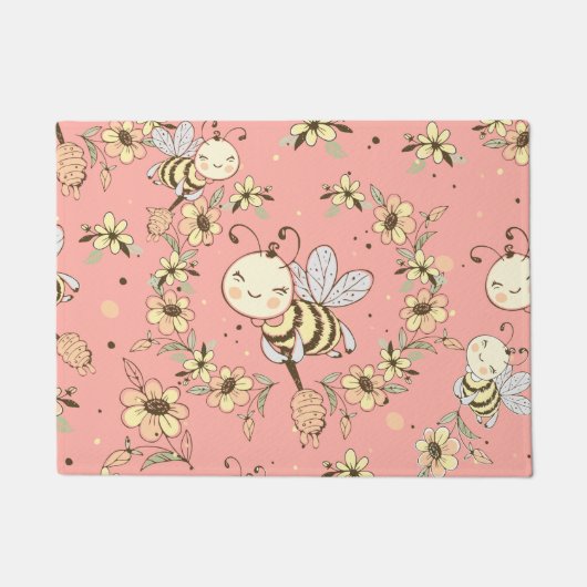 Honey Bee Art Fußmatte (Vorderseite)