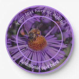 Honey Bee Aster Blume Natur Personalisiertes Party Pappteller
