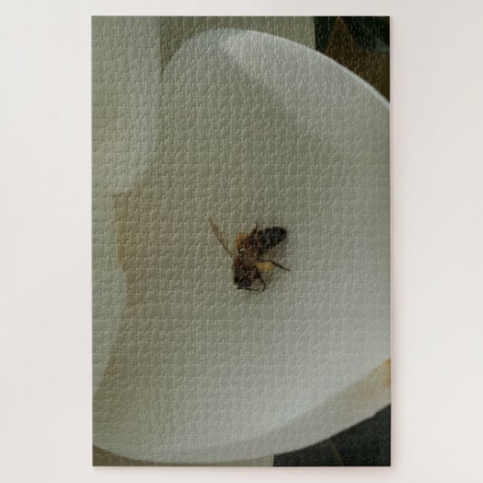 Honey Bee auf Blume Jigsaw Puzzle (Vertikal)