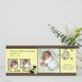 Honey Bee Baby Birth Ankündigung (Stehend Vorderseite)