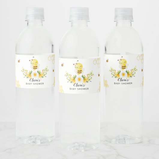 Honey Bee Baby Dusche Wasserflasche Etikett (Flaschen)