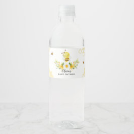 Honey Bee Baby Dusche Wasserflasche Etikett