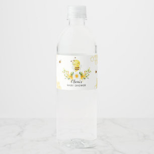 Honey Bee Baby Dusche Wasserflasche Etikett