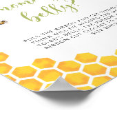 Honey Bee Baby Dusche wie groß ist Mama's Bauch Poster (Ecke)