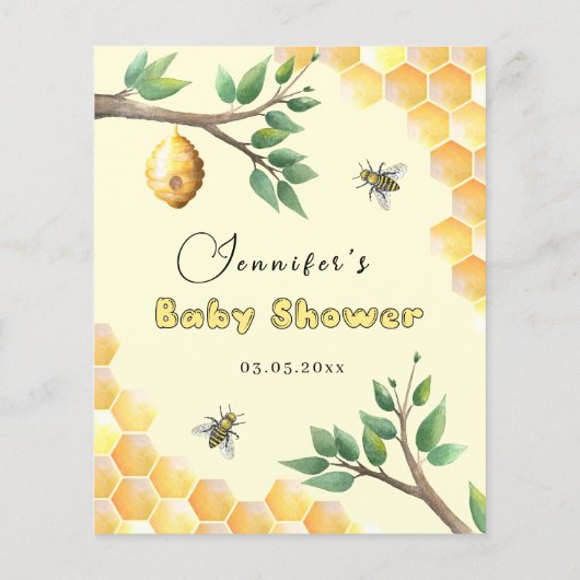 Honey Bee Baby Shooting Bucket List (Rückseite)