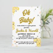 Honey Bee Baby Shower 12x18 Einladung (Stehend Vorderseite)