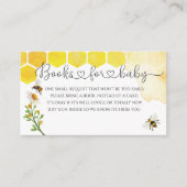 Honey Bee Baby Shower Book Request Begleitkarte (Vorderseite)