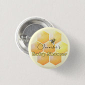 Honey Bee Baby Shower Button (Vorne & Hinten)