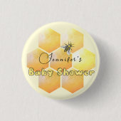 Honey Bee Baby Shower Button (Vorderseite)