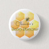 Honey Bee Baby Shower Button (Vorderseite)