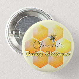 Honey Bee Baby Shower Button
