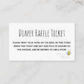 Honey Bee Baby Shower Diaper Raffle Ticket Begleitkarte (Vorderseite)