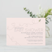 Honey Bee Baby Shower Einladung (Stehend Vorderseite)