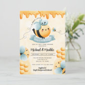 Honey Bee Baby Shower Einladung (Stehend Vorderseite)