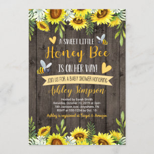 Honey Bee Baby Shower Einladung