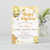 Honey Bee Baby Shower Einladung (Stehend Vorderseite)