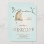 Honey Bee Baby Shower Einladung (Vorne/Hinten)