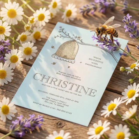 Honey Bee Baby Shower Einladung