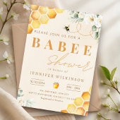 Honey Bee Baby Shower Floral Babee Einladung