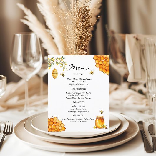 Honey Bee Baby Shower Karte